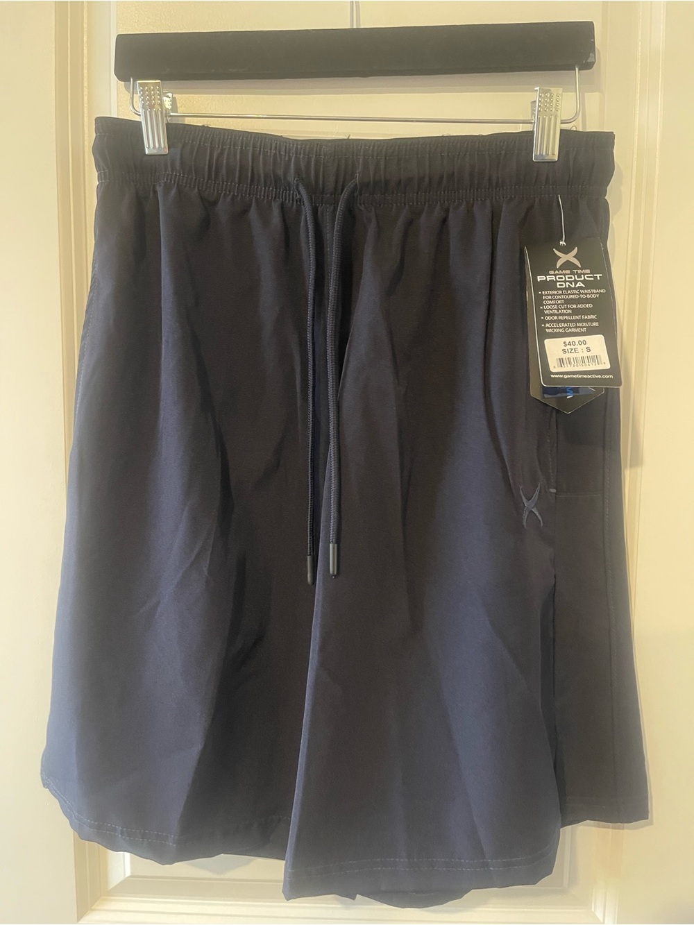 Game Time Men's Athletic Shorts in Black with Drawstring